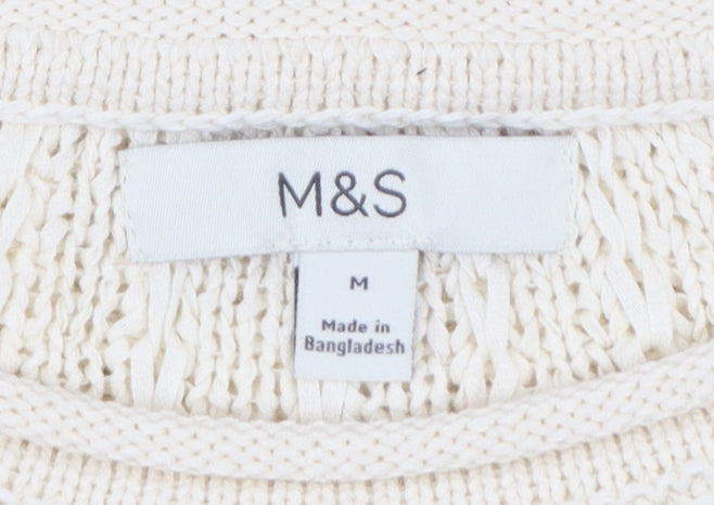 Marks and Spencer Womens Ivory M Chunky-Knit Cotton Jumper