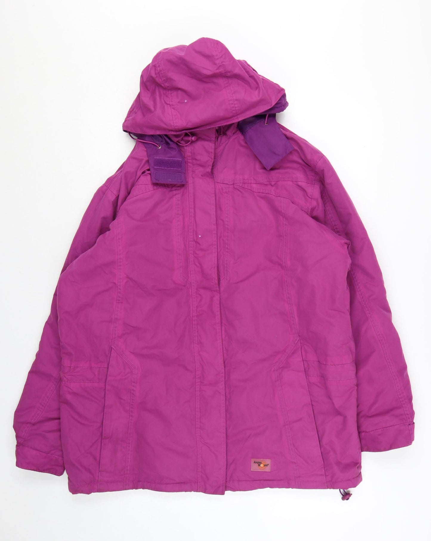 Arctic Storm Women's Purple Waterproof Hooded Parka Jacket Size 16