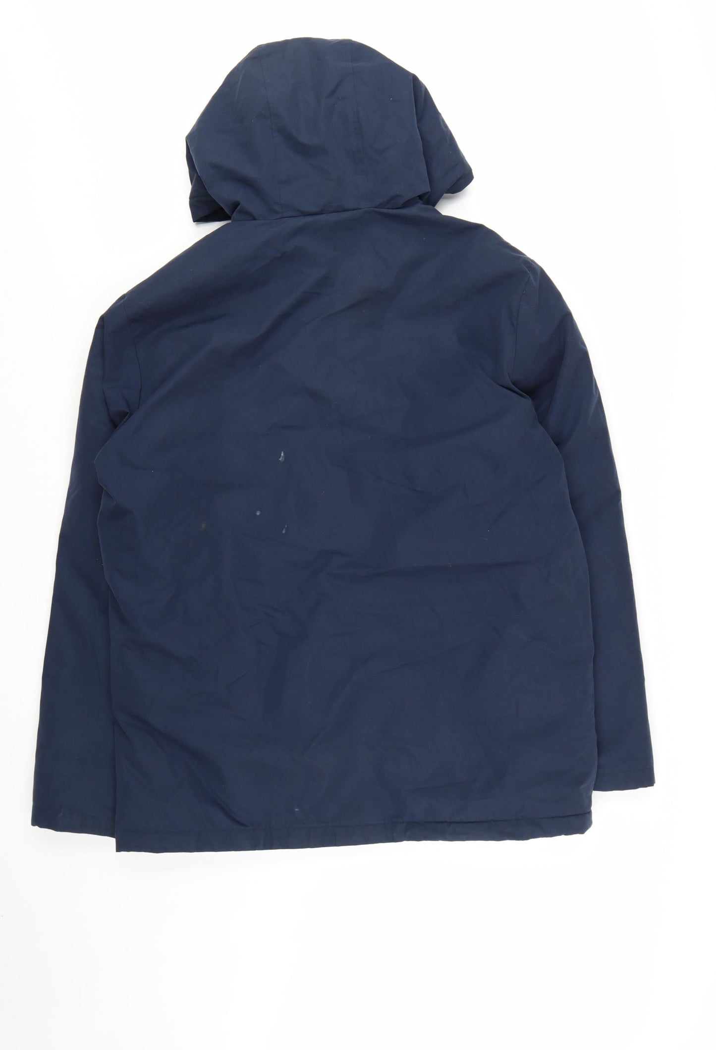 Jack & Jones Men’s Blue Hooded Parka Jacket Size L Polyester