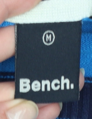 Bench Mens Blue Cotton Crew Neck Pullover Jumper Size M
