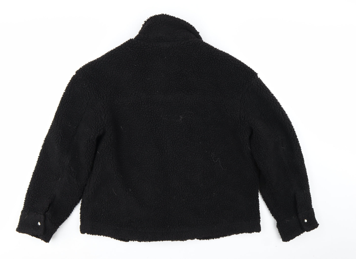 PrettyLittleThing Women Black Size 10 Biker Fleece Zip Jacket