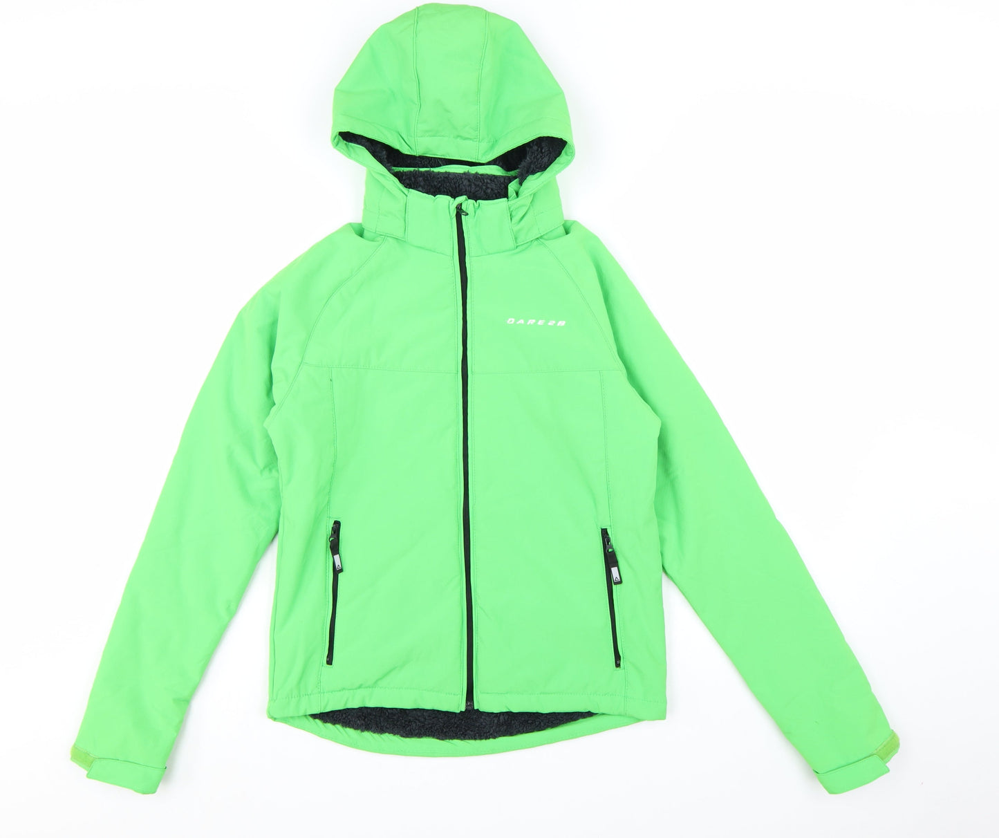Dare2b Boys Green Soft Shell Hooded Jacket 13-14 Years Windproof Lined
