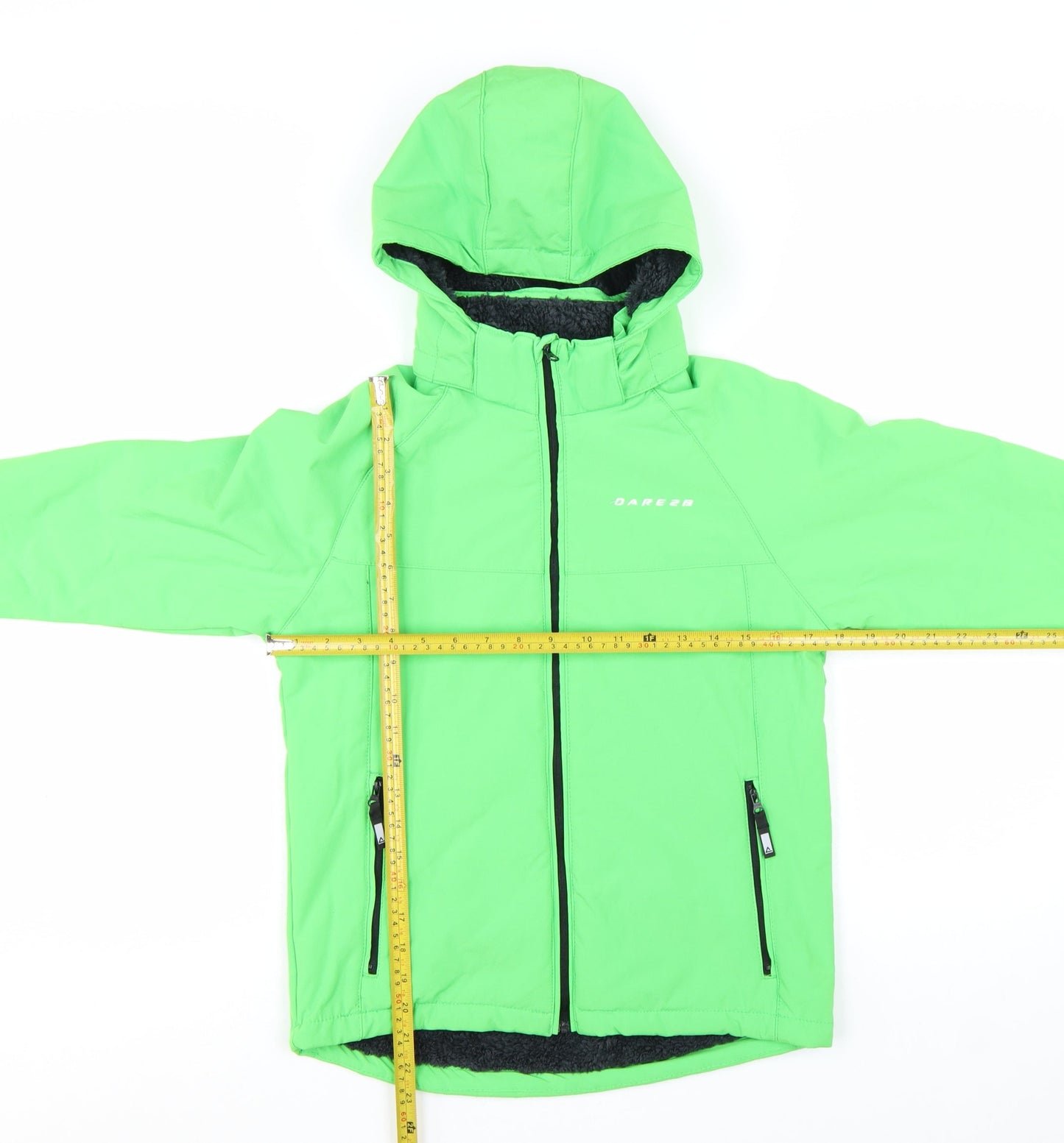 Dare2b Boys Green Soft Shell Hooded Jacket 13-14 Years Windproof Lined