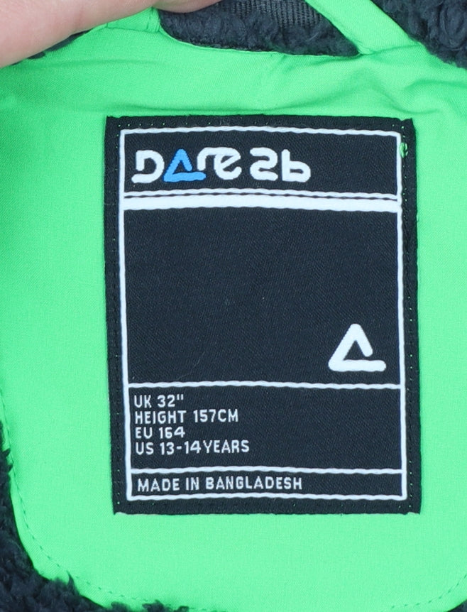 Dare2b Boys Green Soft Shell Hooded Jacket 13-14 Years Windproof Lined