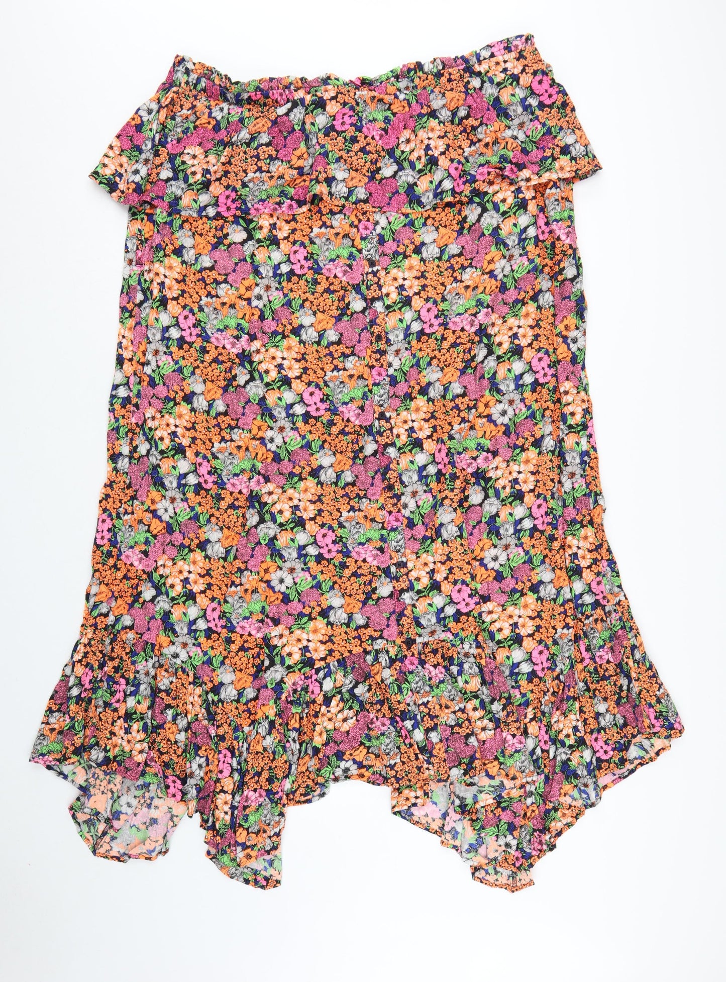 Next Women’s Multicoloured Floral A-Line Midi Dress Size 24
