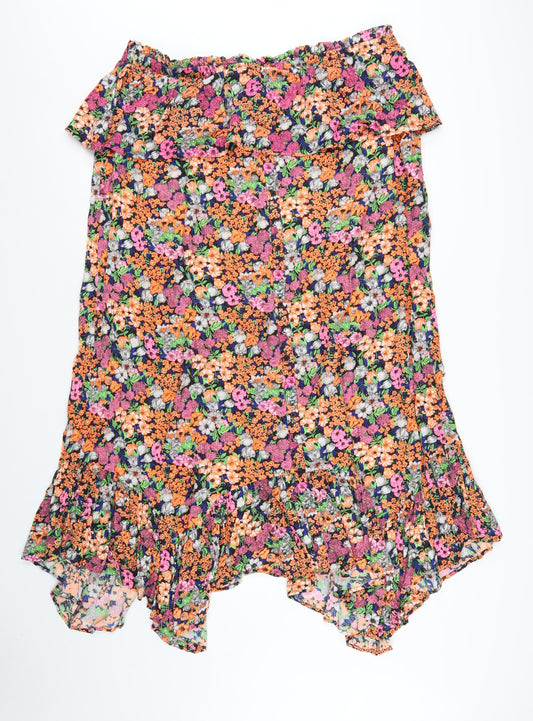 Next Women’s Multicoloured Floral A-Line Midi Dress Size 24
