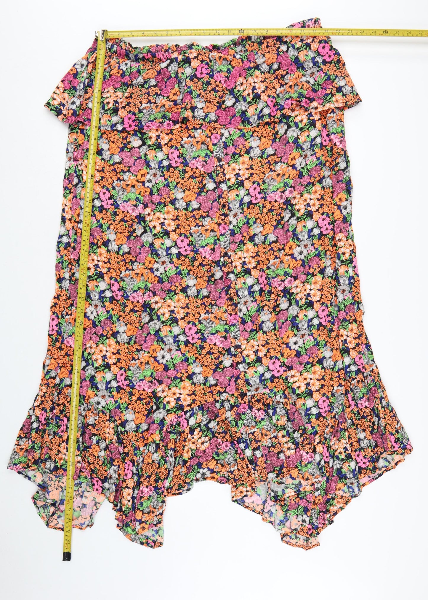Next Women’s Multicoloured Floral A-Line Midi Dress Size 24