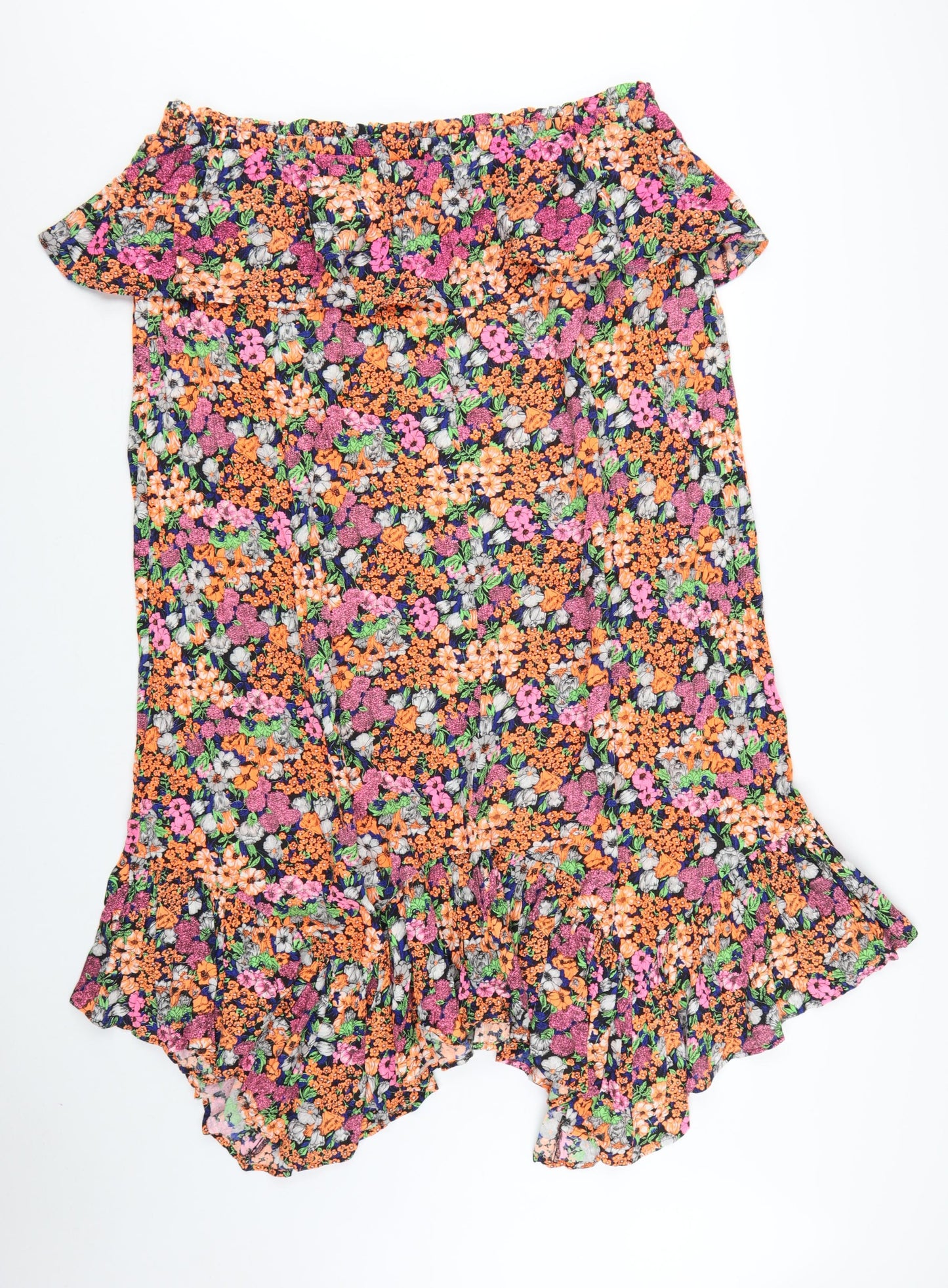 Next Women’s Multicoloured Floral A-Line Midi Dress Size 24