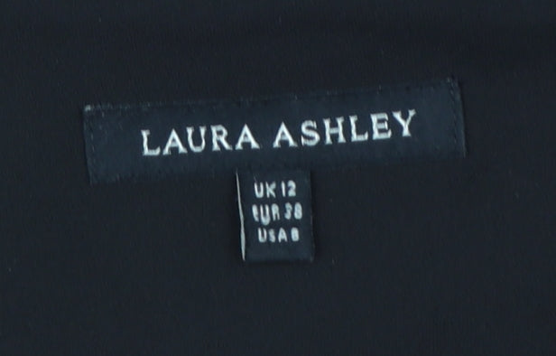 Laura Ashley Womens Multicoloured Floral Fit & Flare Silk Dress UK 12