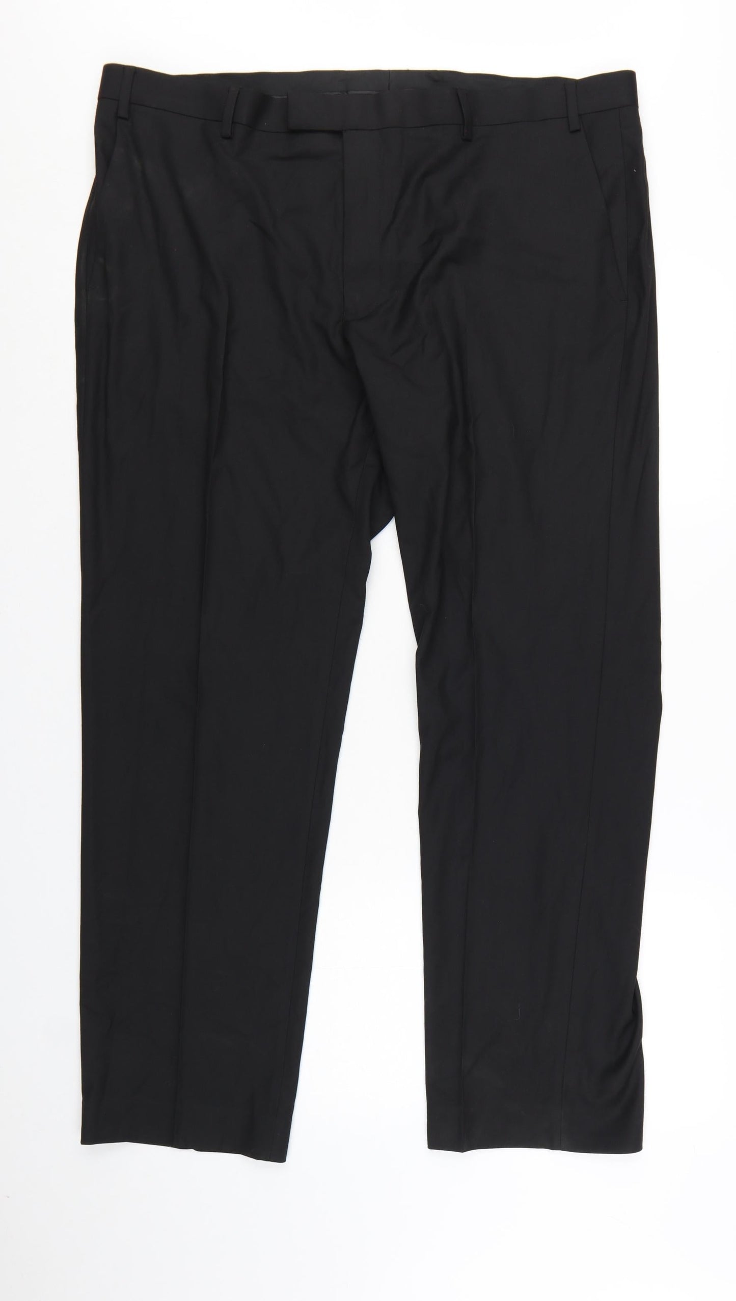 Marks and Spencer Men's Black Regular Fit Dress Trousers Size 42R