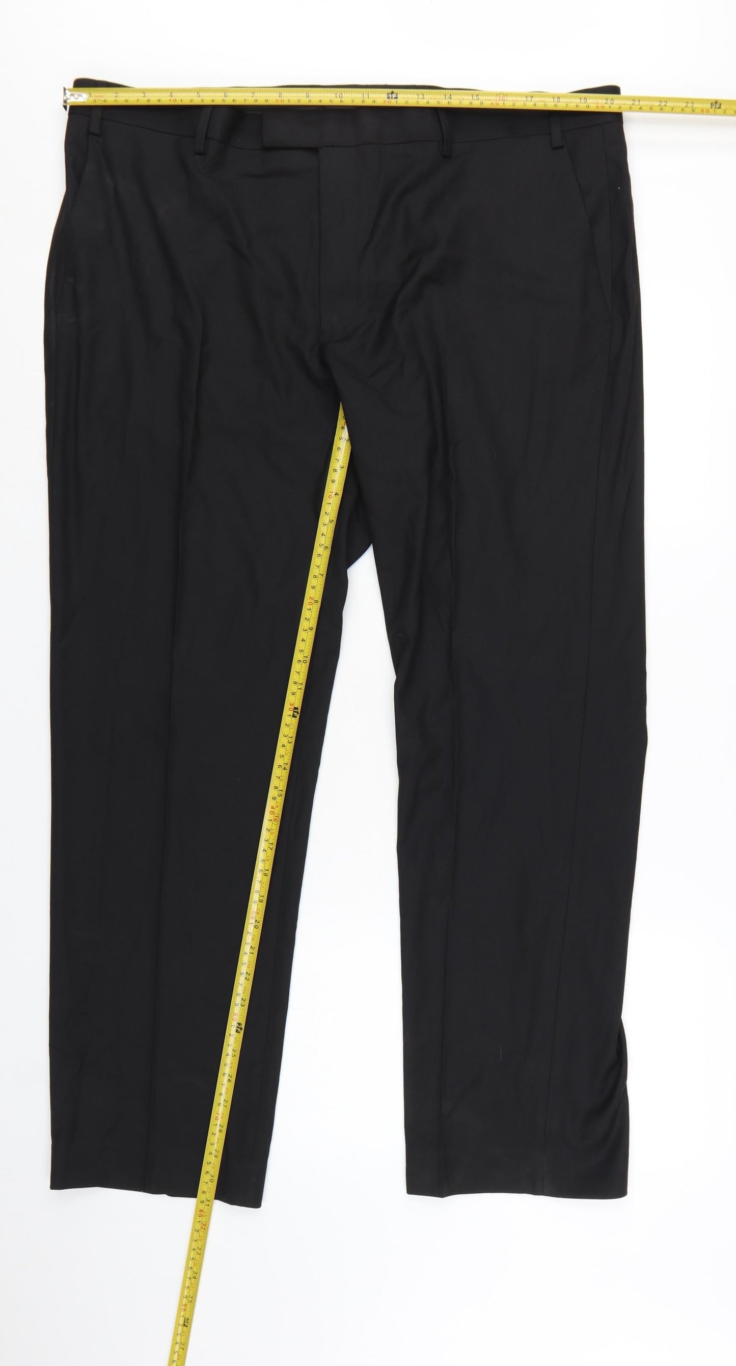 Marks and Spencer Men's Black Regular Fit Dress Trousers Size 42R