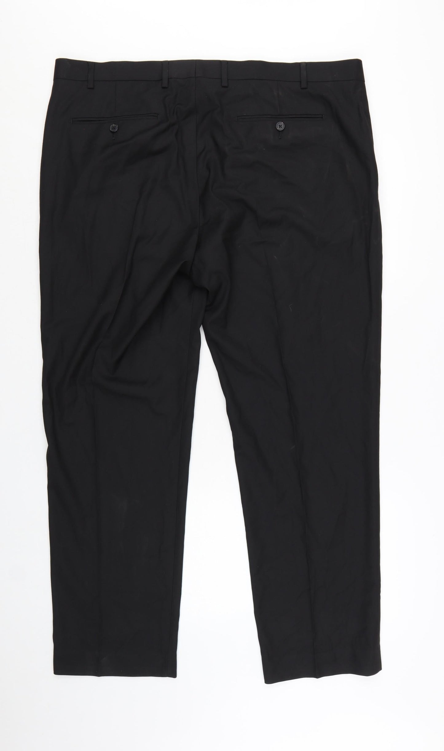 Marks and Spencer Men's Black Regular Fit Dress Trousers Size 42R