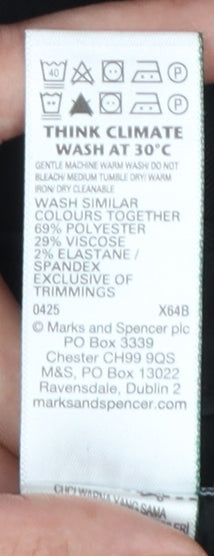 Marks and Spencer Men's Black Regular Fit Dress Trousers Size 42R
