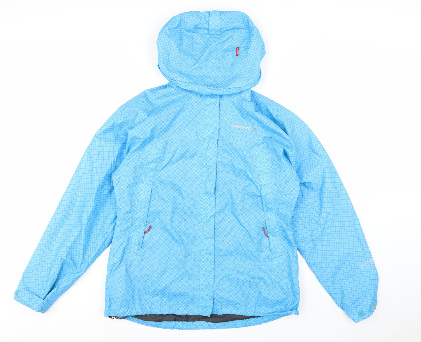 Didriksons1913 Women's Blue Waterproof Hooded Rain Jacket Size 12