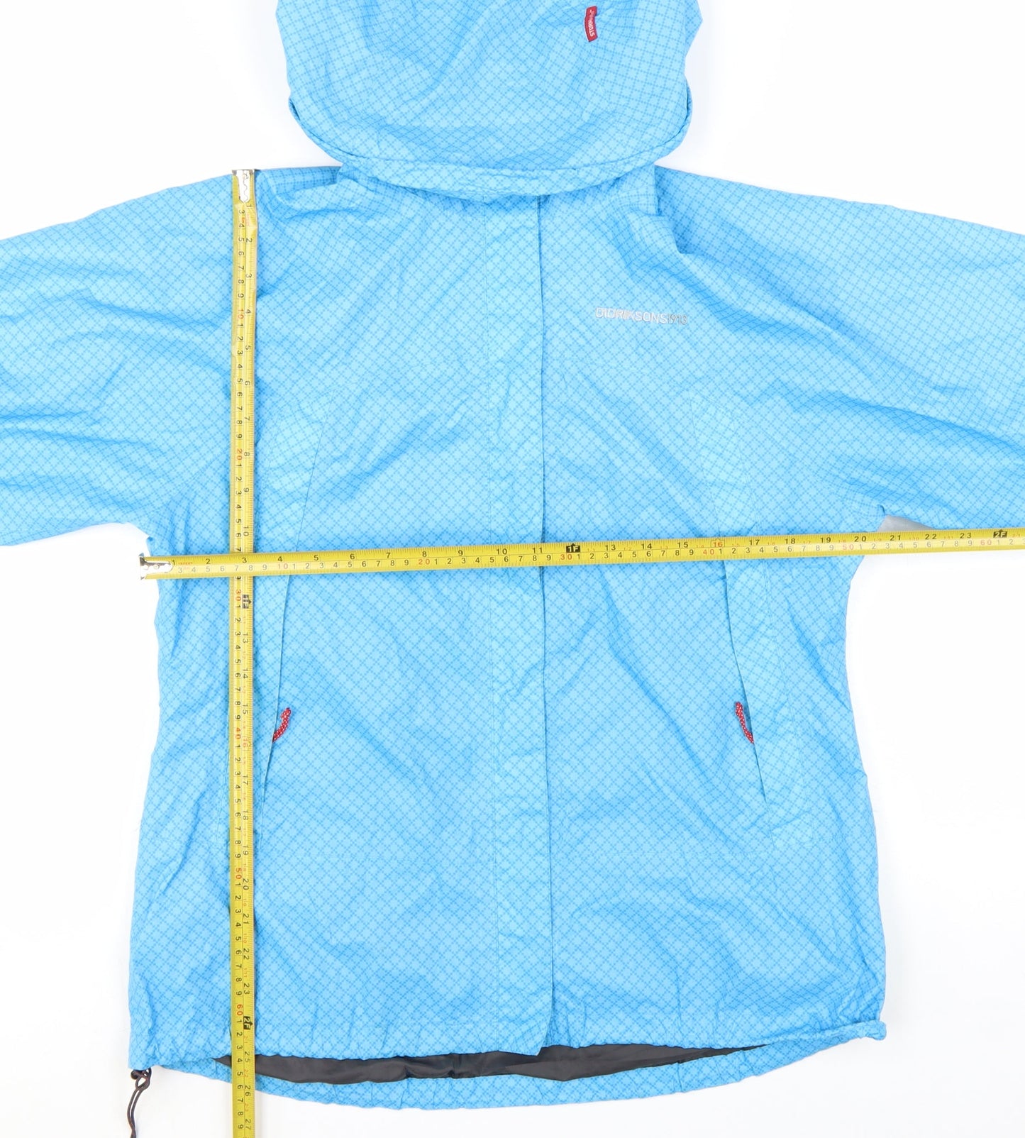 Didriksons1913 Women's Blue Waterproof Hooded Rain Jacket Size 12