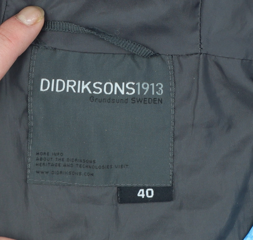 Didriksons1913 Women's Blue Waterproof Hooded Rain Jacket Size 12