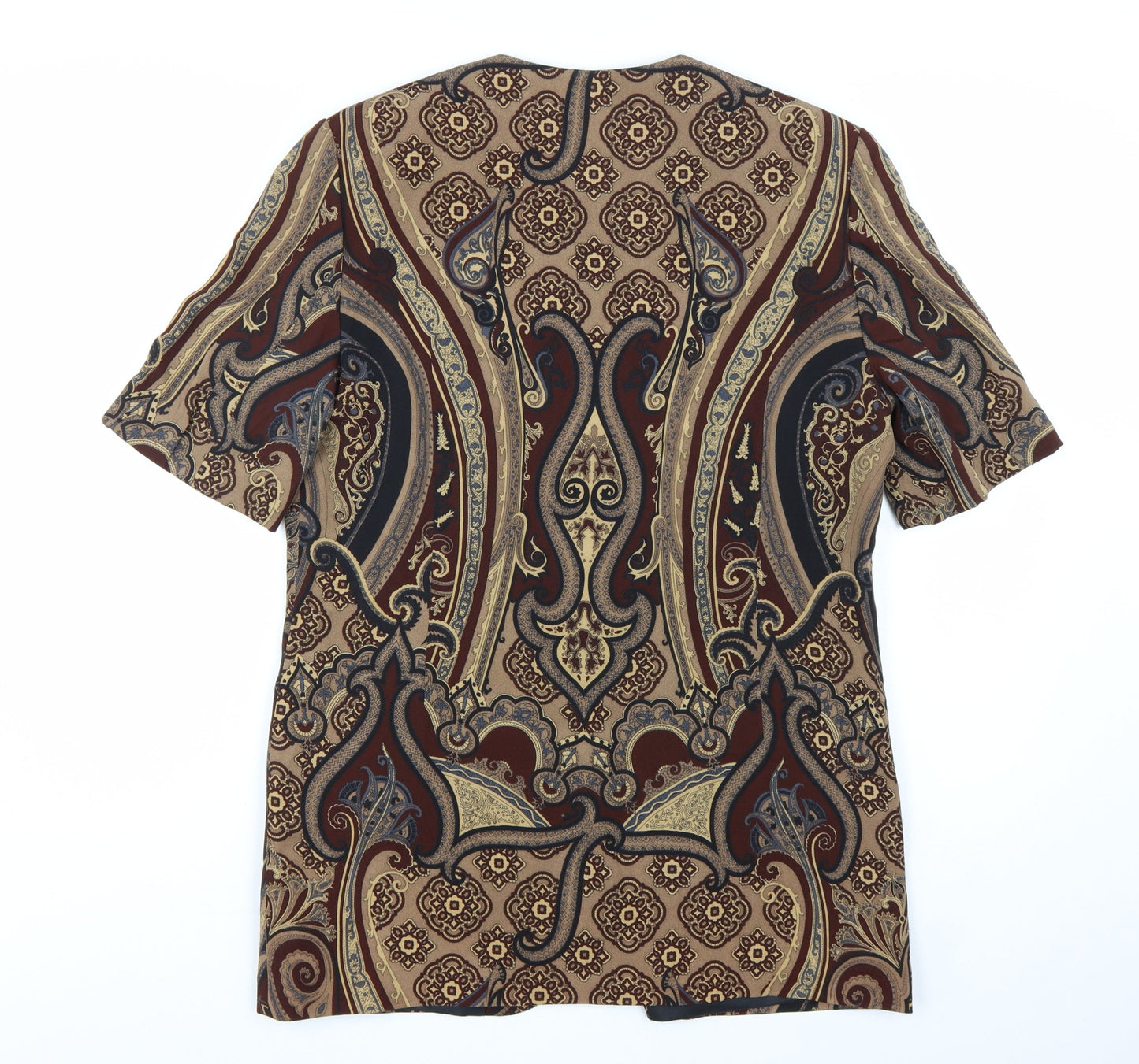 Windsmoor Women’s Brown Paisley Short Sleeve Suit Jacket Size 12