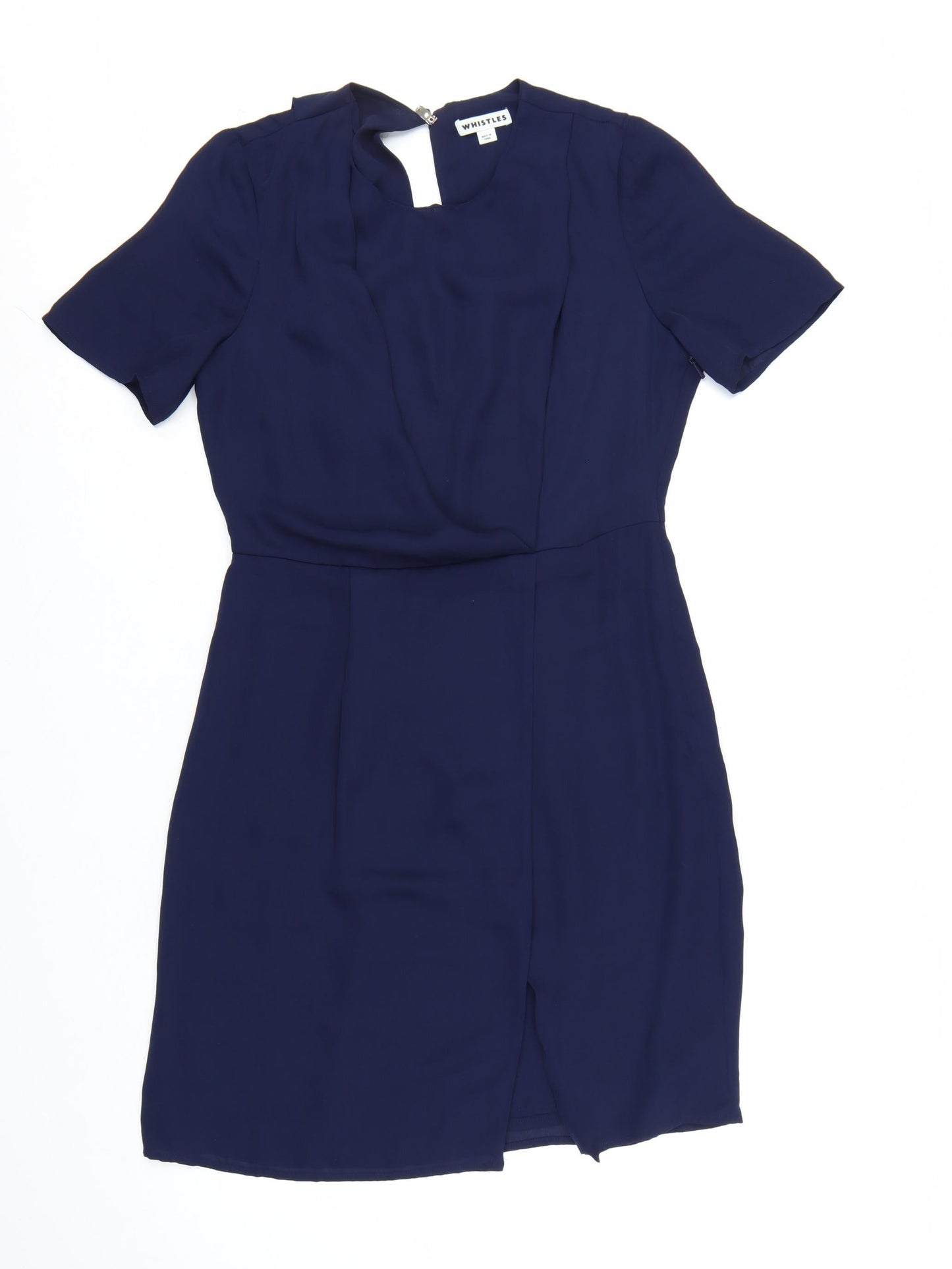 Whistles Women Blue Size 12 Shift Knee Length Dress