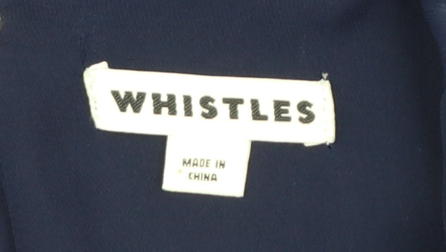 Whistles Women Blue Size 12 Shift Knee Length Dress