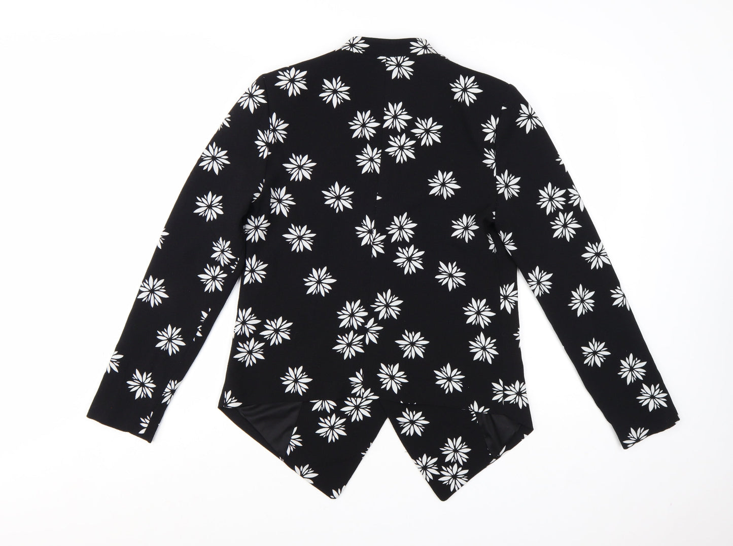 Debenhams Women Black Floral Blazer Jacket Size 12 Regular Fit