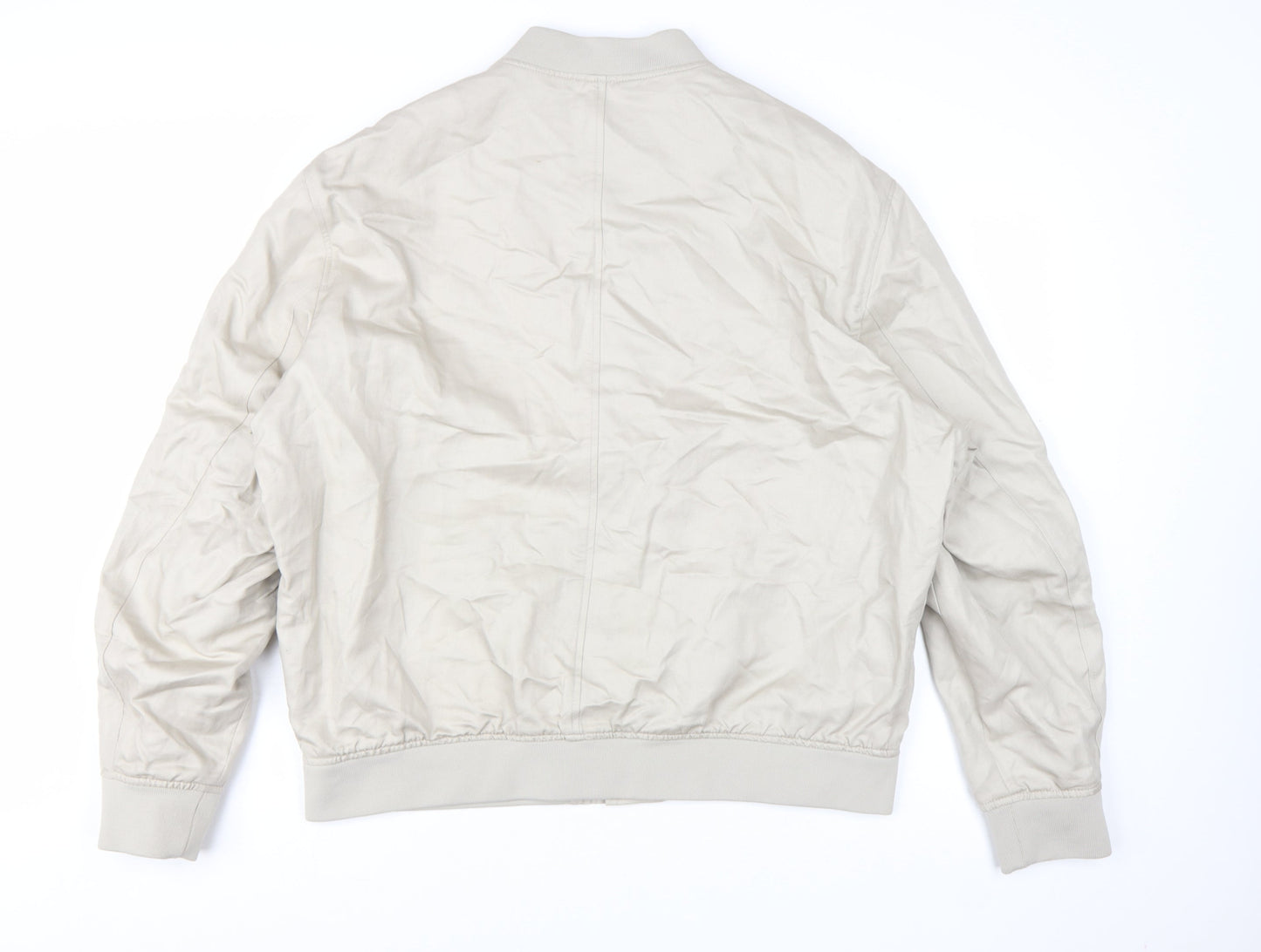 Marks and Spencer Men’s Beige Cotton Bomber Jacket XL