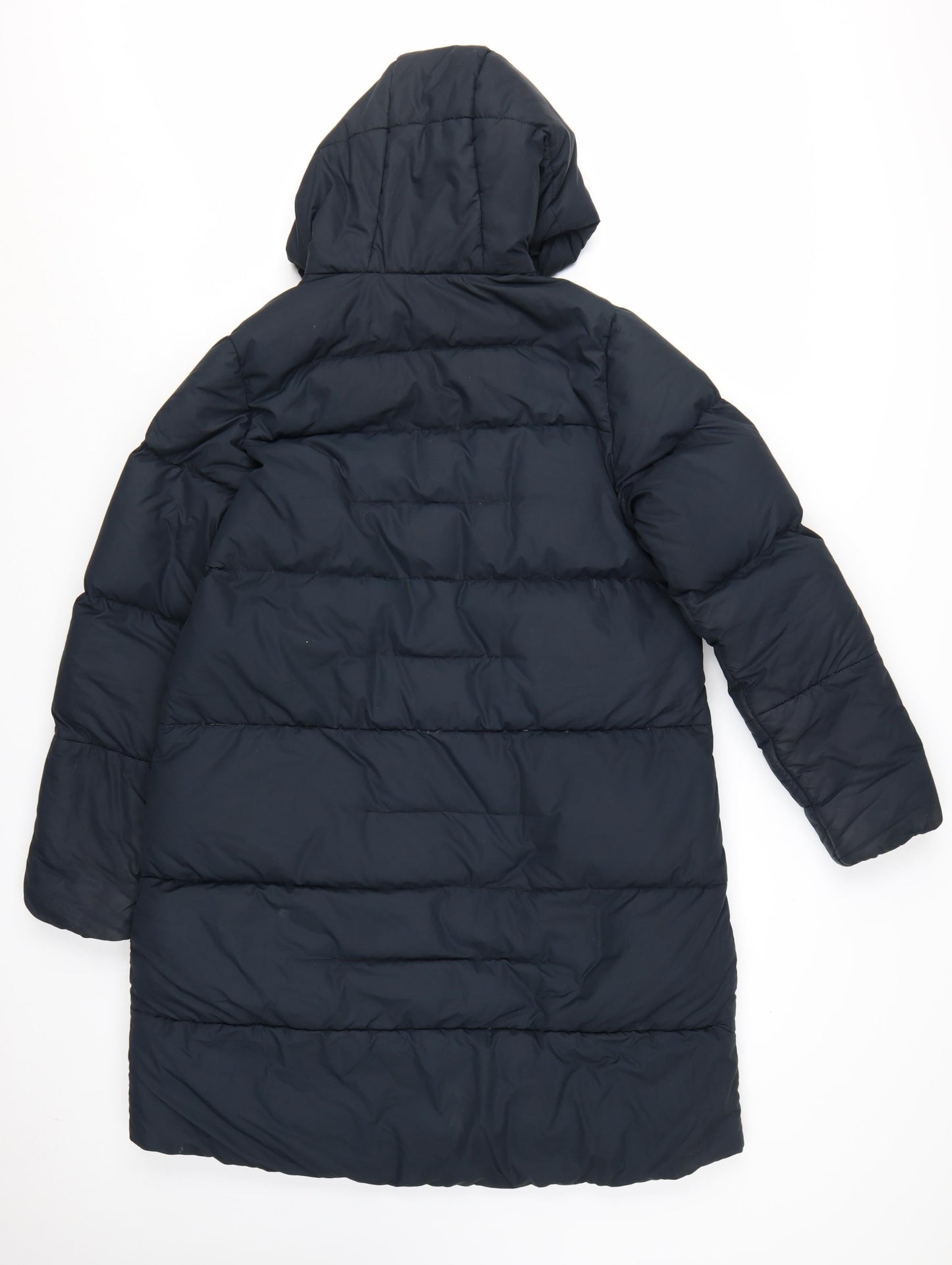 Berghaus Women's Blue Long Puffer Down Coat Size 12 Hooded Winter Jacket