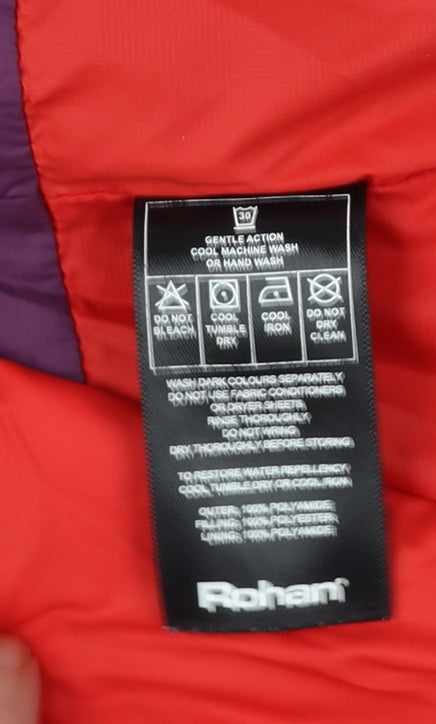 Rohan Womens Purple Mid-Length Hooded Puffer Jacket Size M