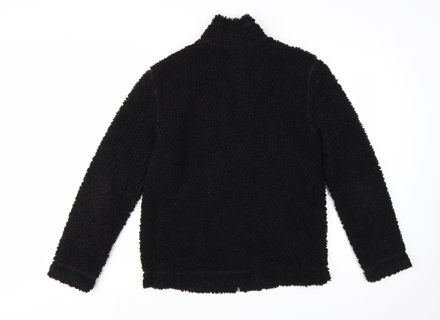 H&M Men's Black Regular Fit Fleece Zip Jacket Size S