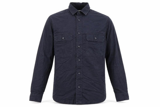 H&M Men's Blue Cotton Long Sleeve Button-Up Casual Shirt M