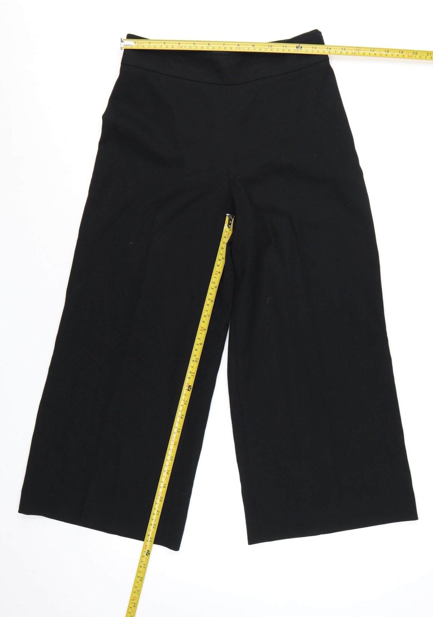 Jasper Conran Women Black Size 8 Wide-Leg Trousers