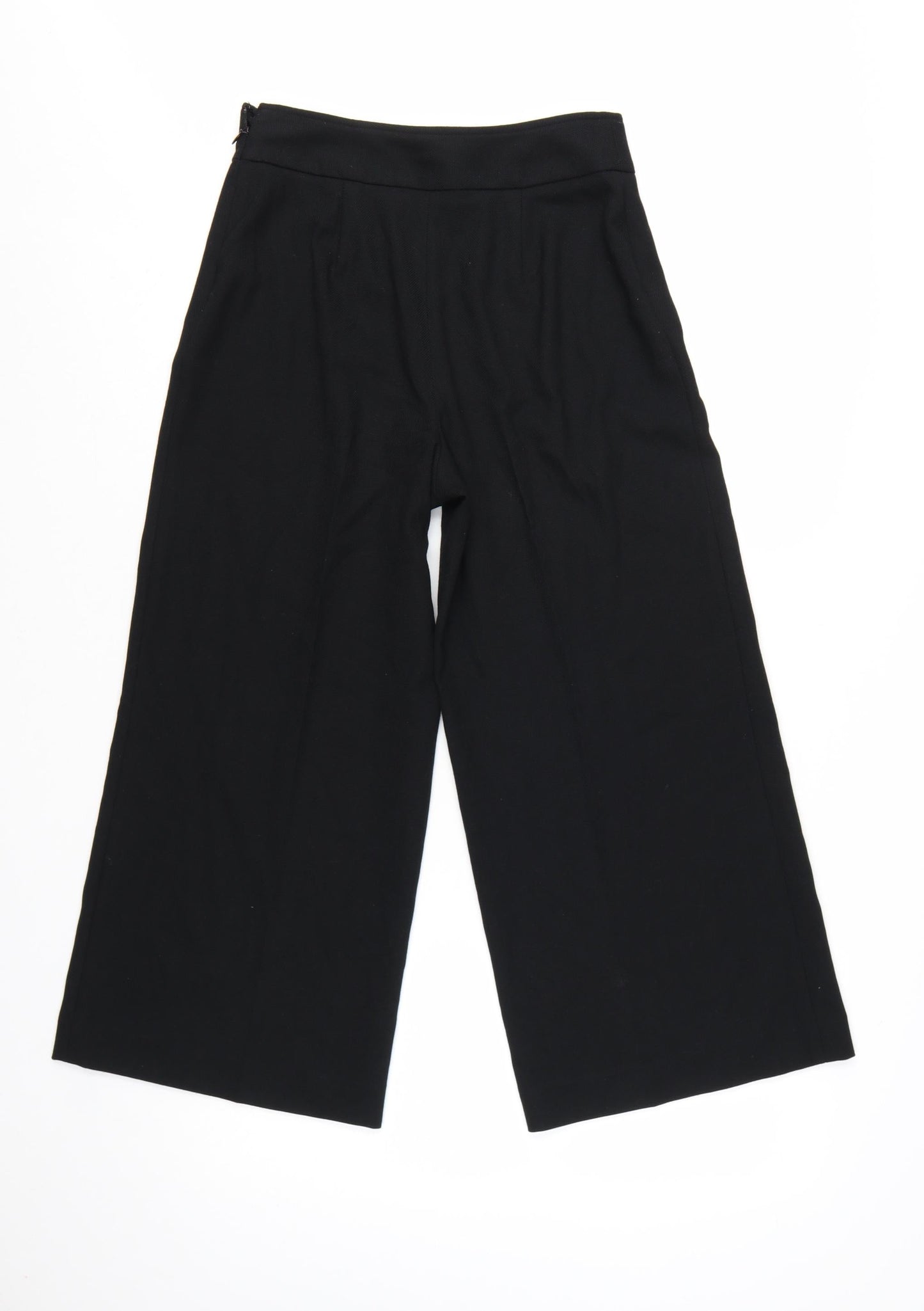Jasper Conran Women Black Size 8 Wide-Leg Trousers