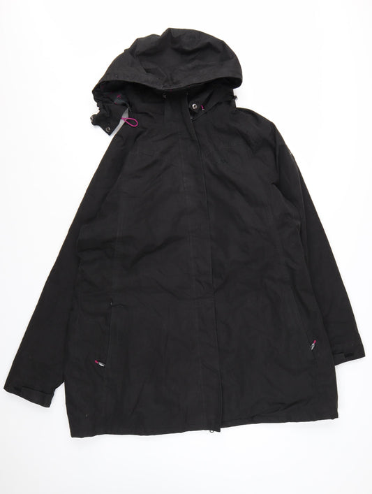 Trespass Womens Black Waterproof Parka Jacket 3XL Hooded TP50