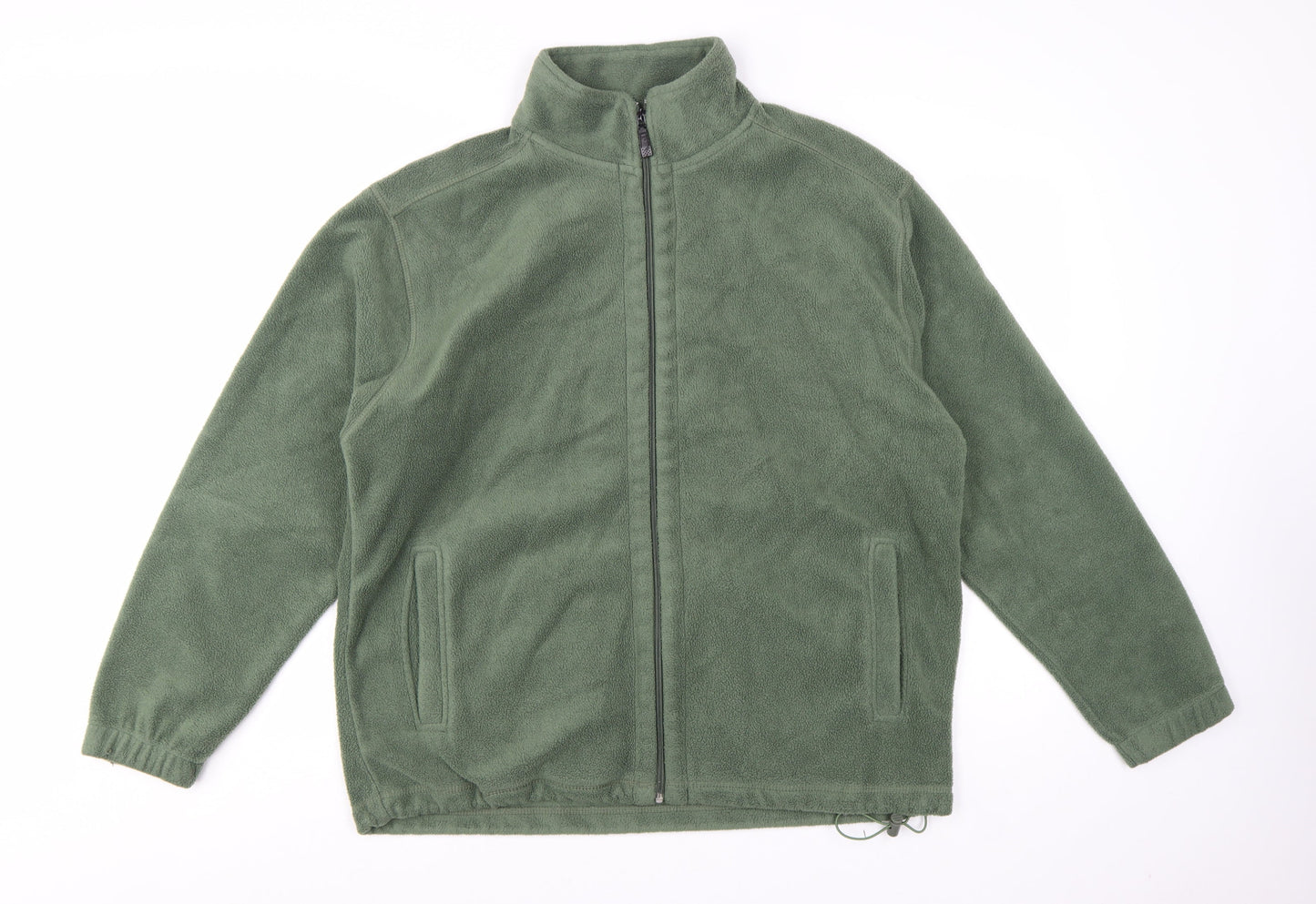 EWM Men's Green Fleece Full Zip Jacket Size M Outdoor Casual