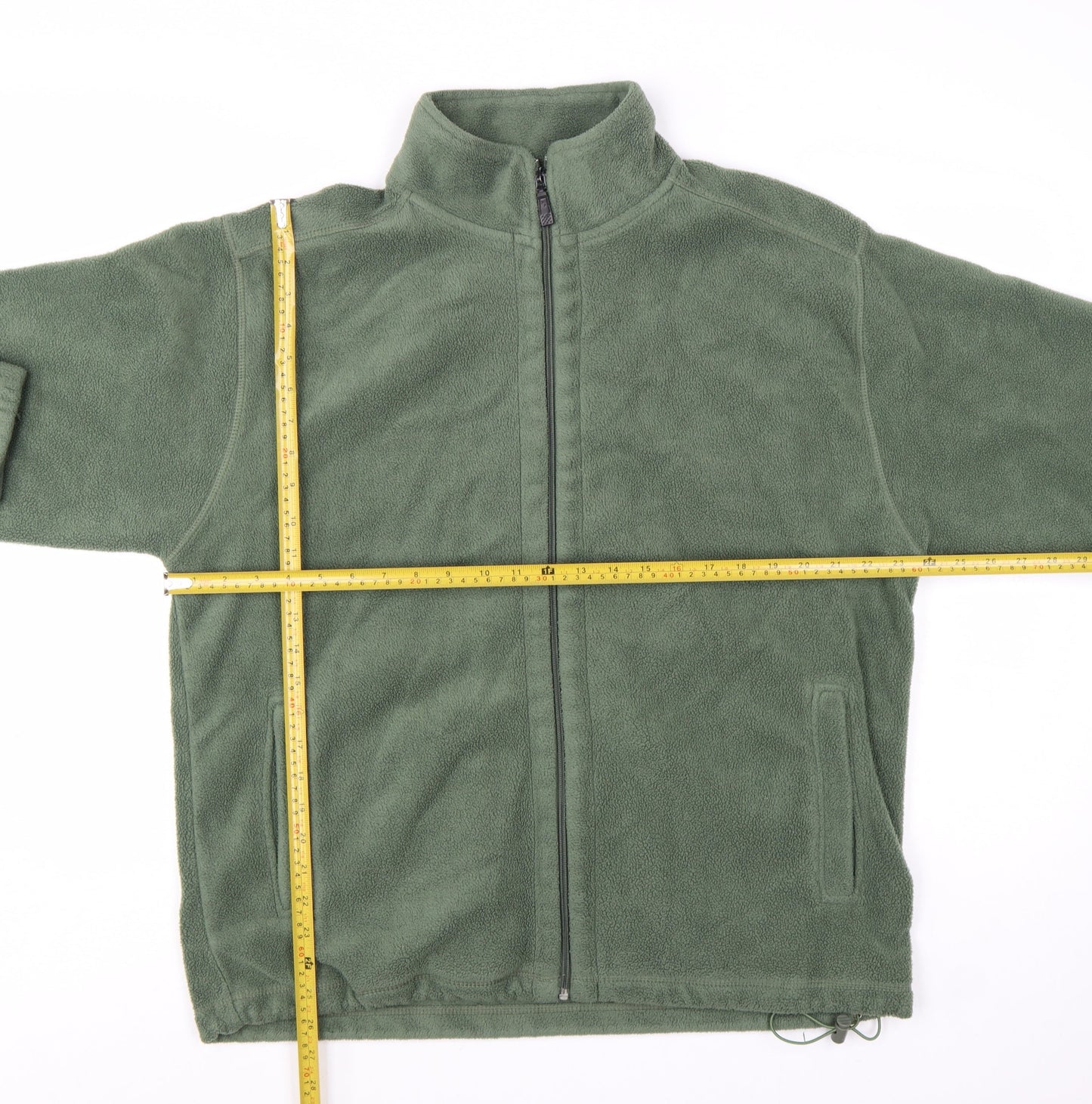 EWM Men's Green Fleece Full Zip Jacket Size M Outdoor Casual