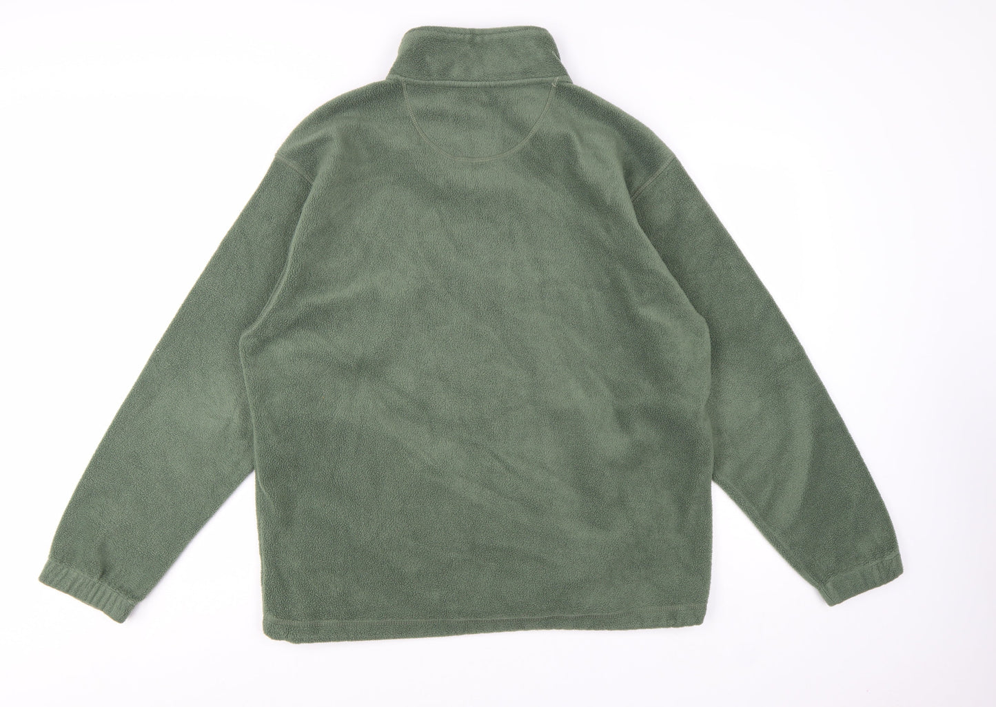 EWM Men's Green Fleece Full Zip Jacket Size M Outdoor Casual