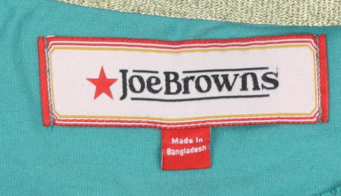 Joe Browns Womens Teal Shine Sweatshirt UK 24/26 Long Sleeve Crew Neck