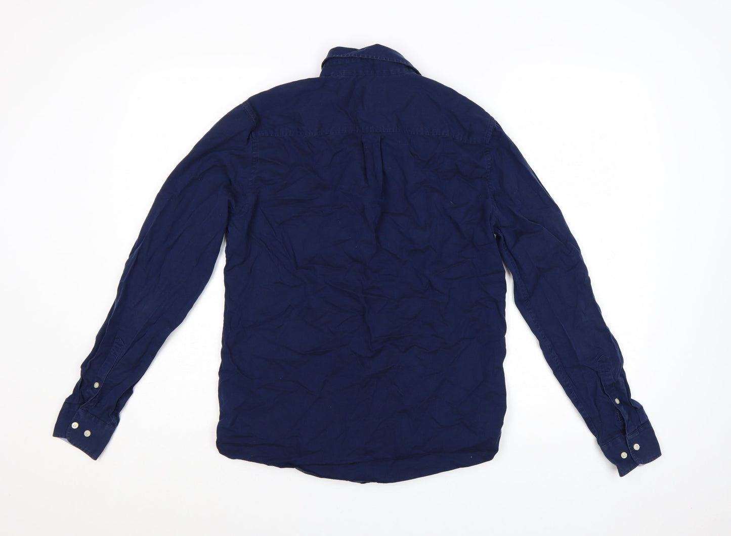 Superdry Men's Blue Regular Fit Long Sleeve Button-Up Shirt Size S