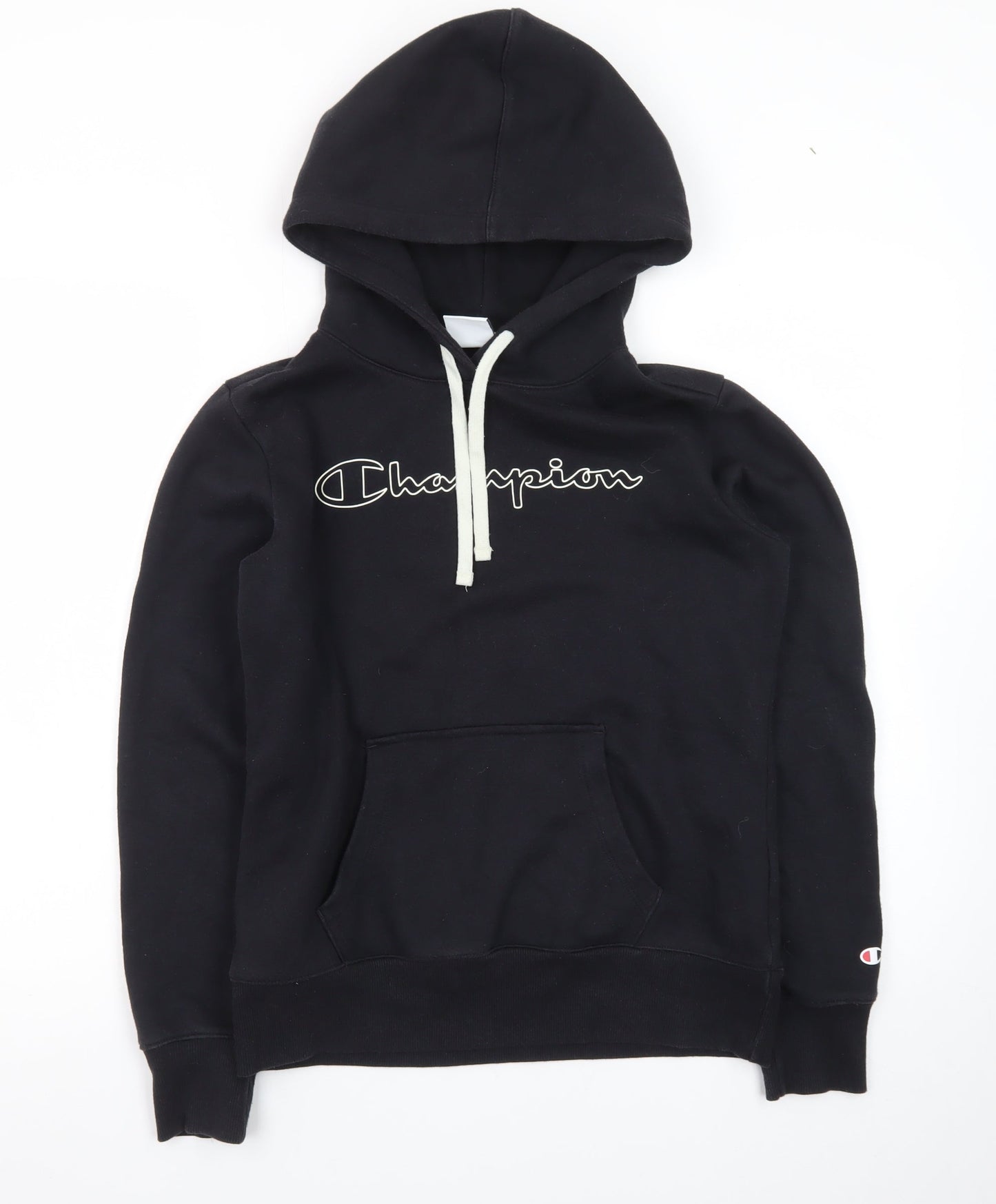 Champion Men's Black Medium Pullover Hoodie with Logo