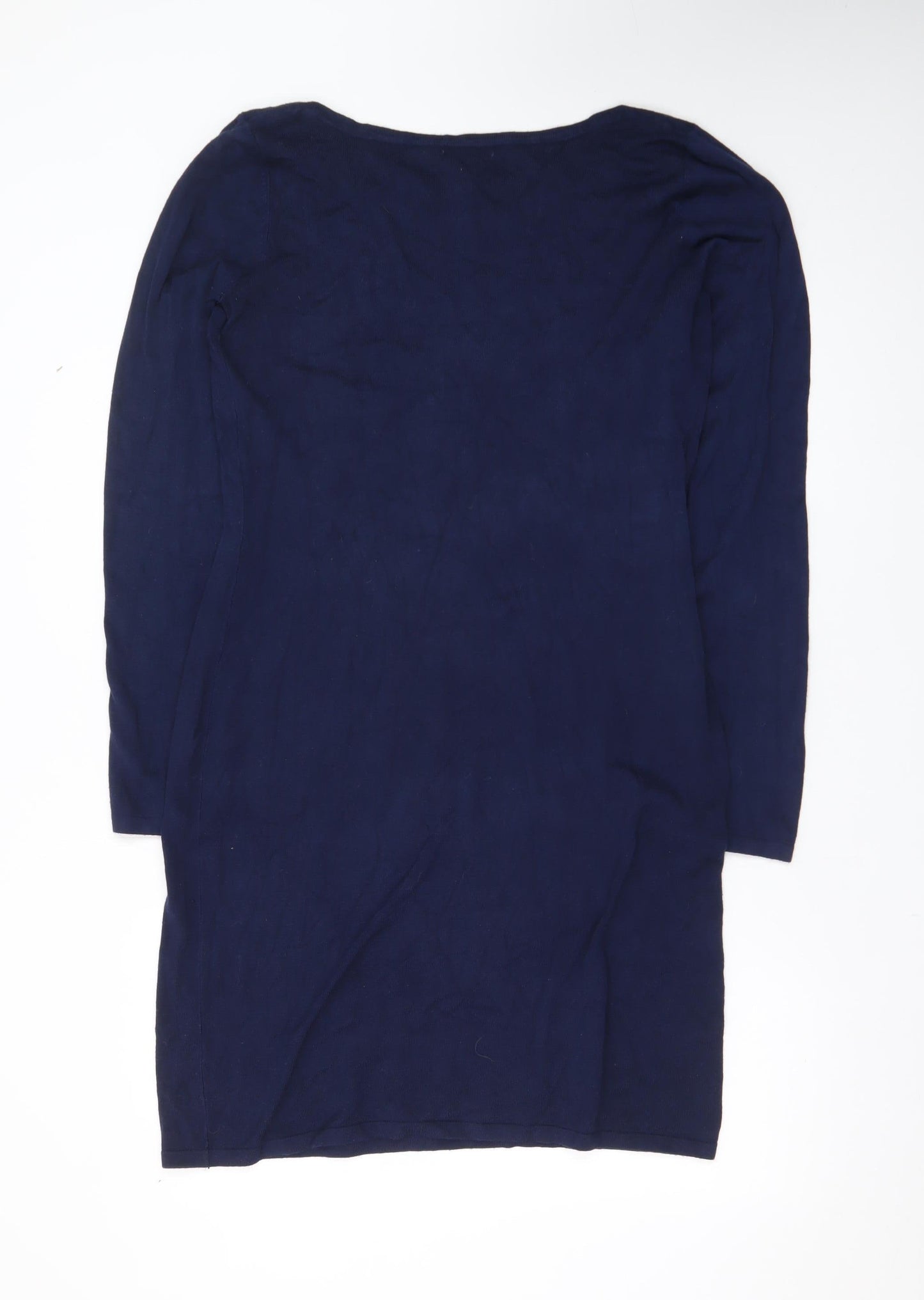 Selection Women Blue M Bodycon Knit Dress Long Sleeve Beaded