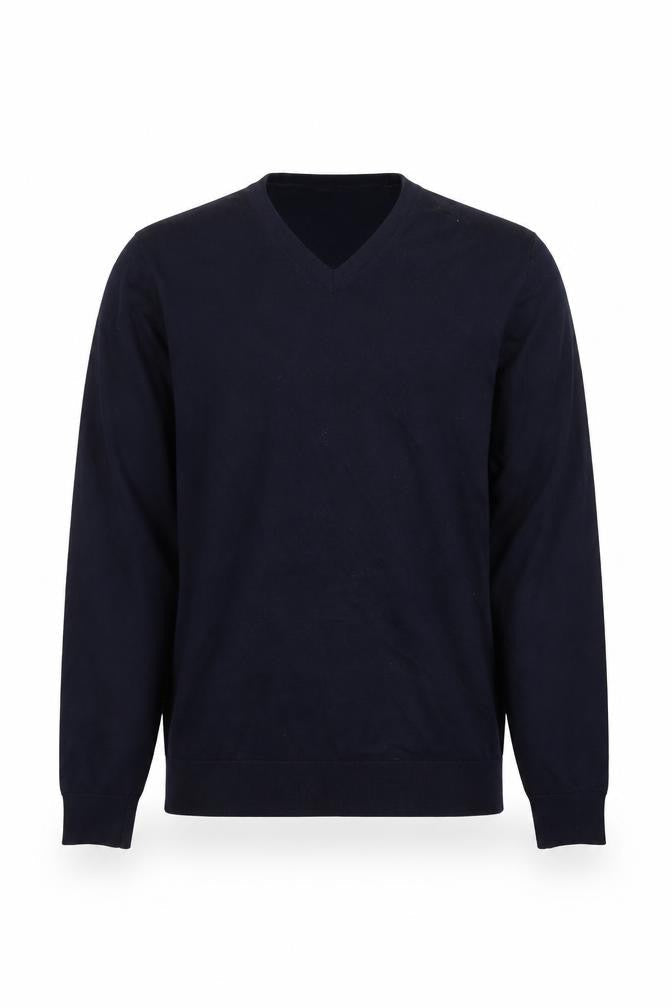 Marks & Spencer Men’s Blue Merino Wool V-Neck Jumper M