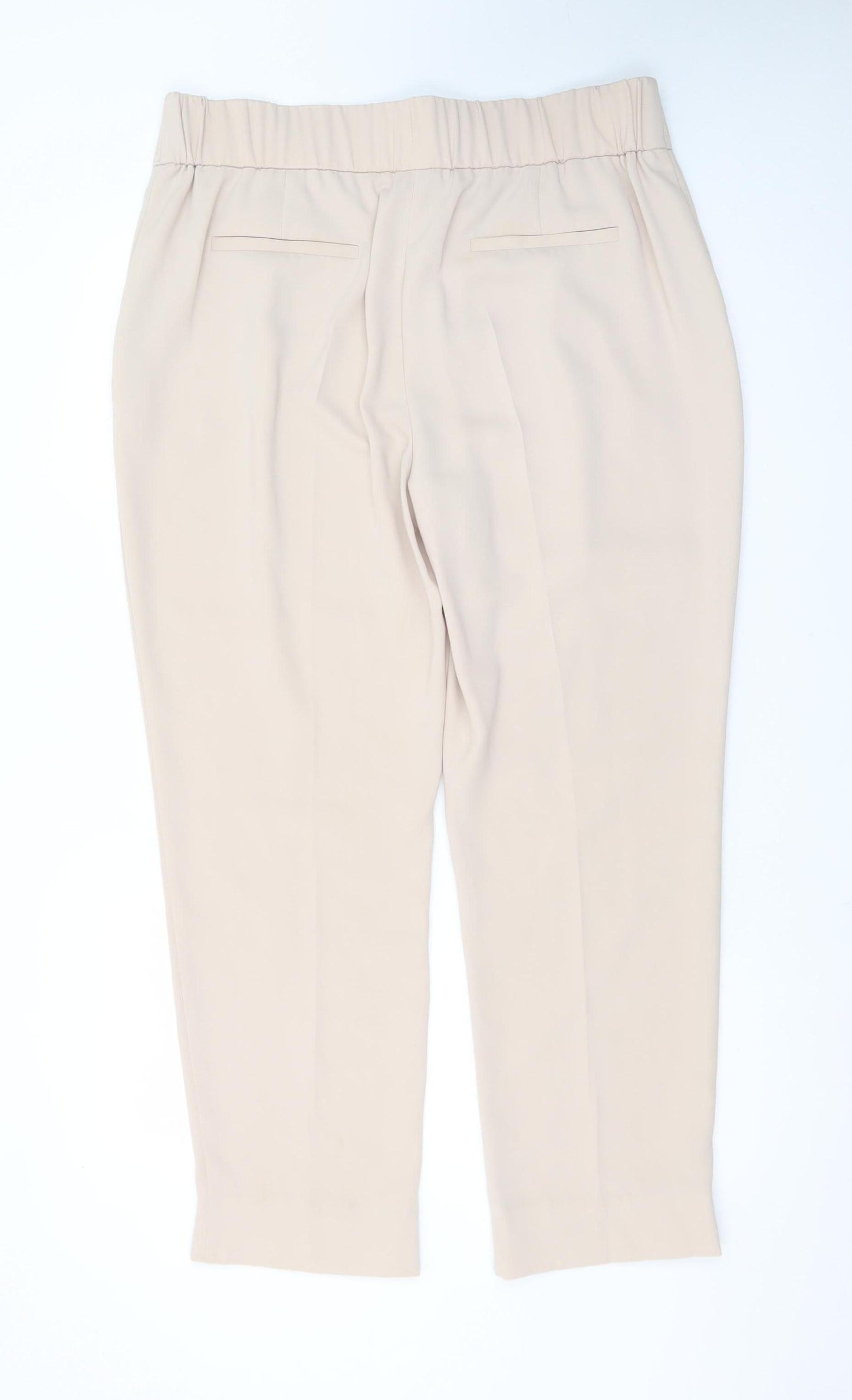 Dorothy Perkins Women Beige Chino Trousers UK 16 Elastic Waist