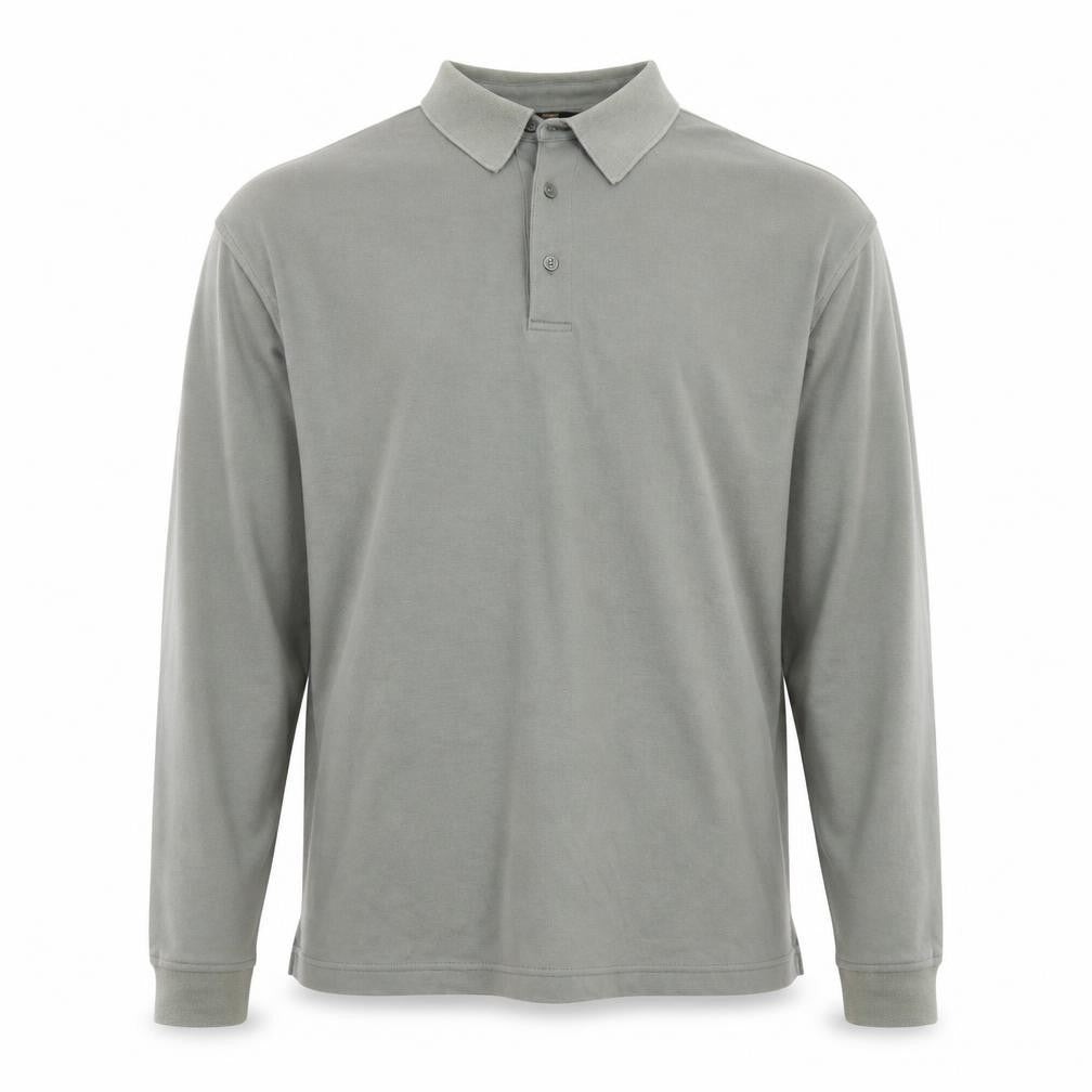 Marks & Spencer St Michael Men's Green Long Sleeve Cotton Polo XL