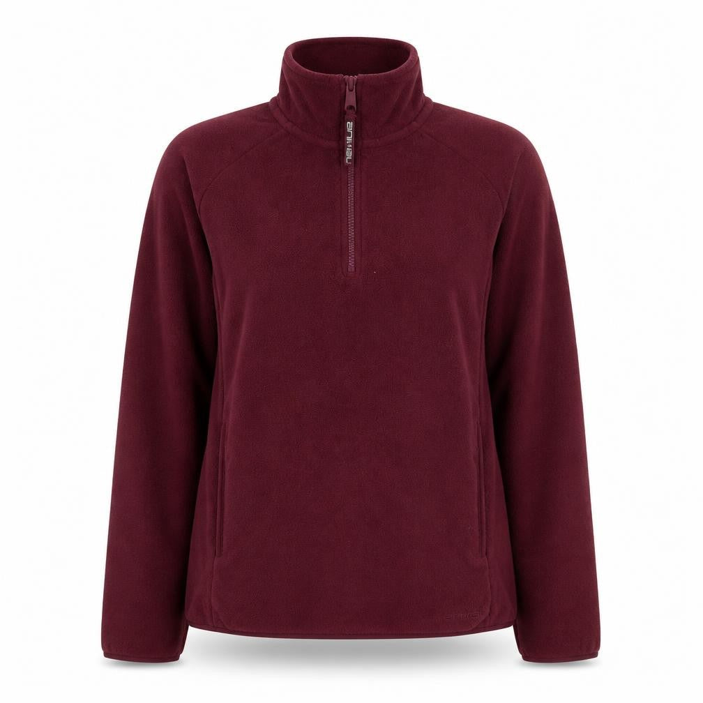 Animal Womens Burgundy Fleece 1/2 Zip Jacket UK 12