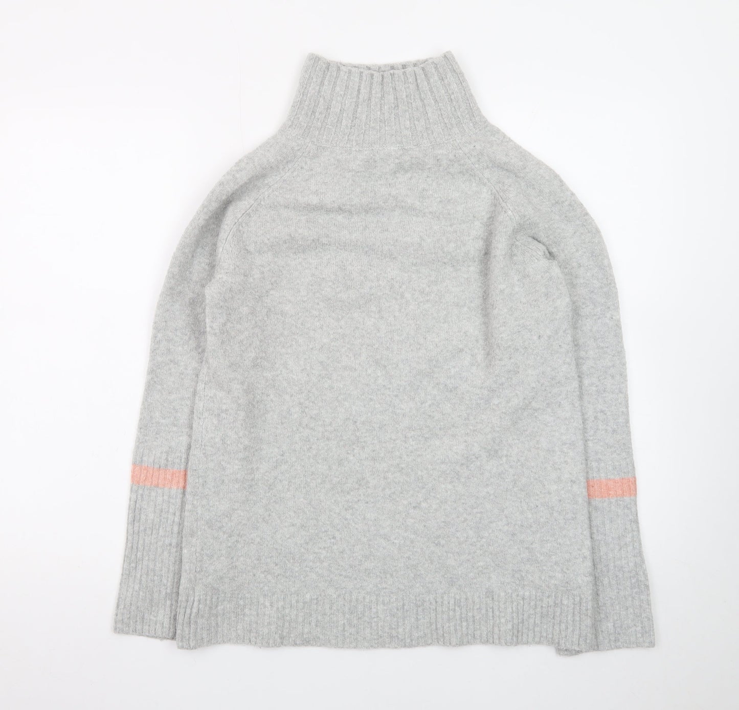 Mint Velvet Women’s Grey Roll Neck Jumper Size 10 Wool Blend