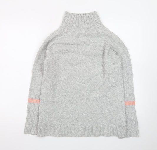 Mint Velvet Women’s Grey Roll Neck Jumper Size 10 Wool Blend