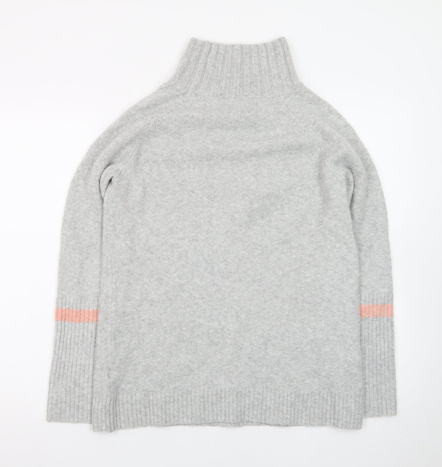 Mint Velvet Women’s Grey Roll Neck Jumper Size 10 Wool Blend
