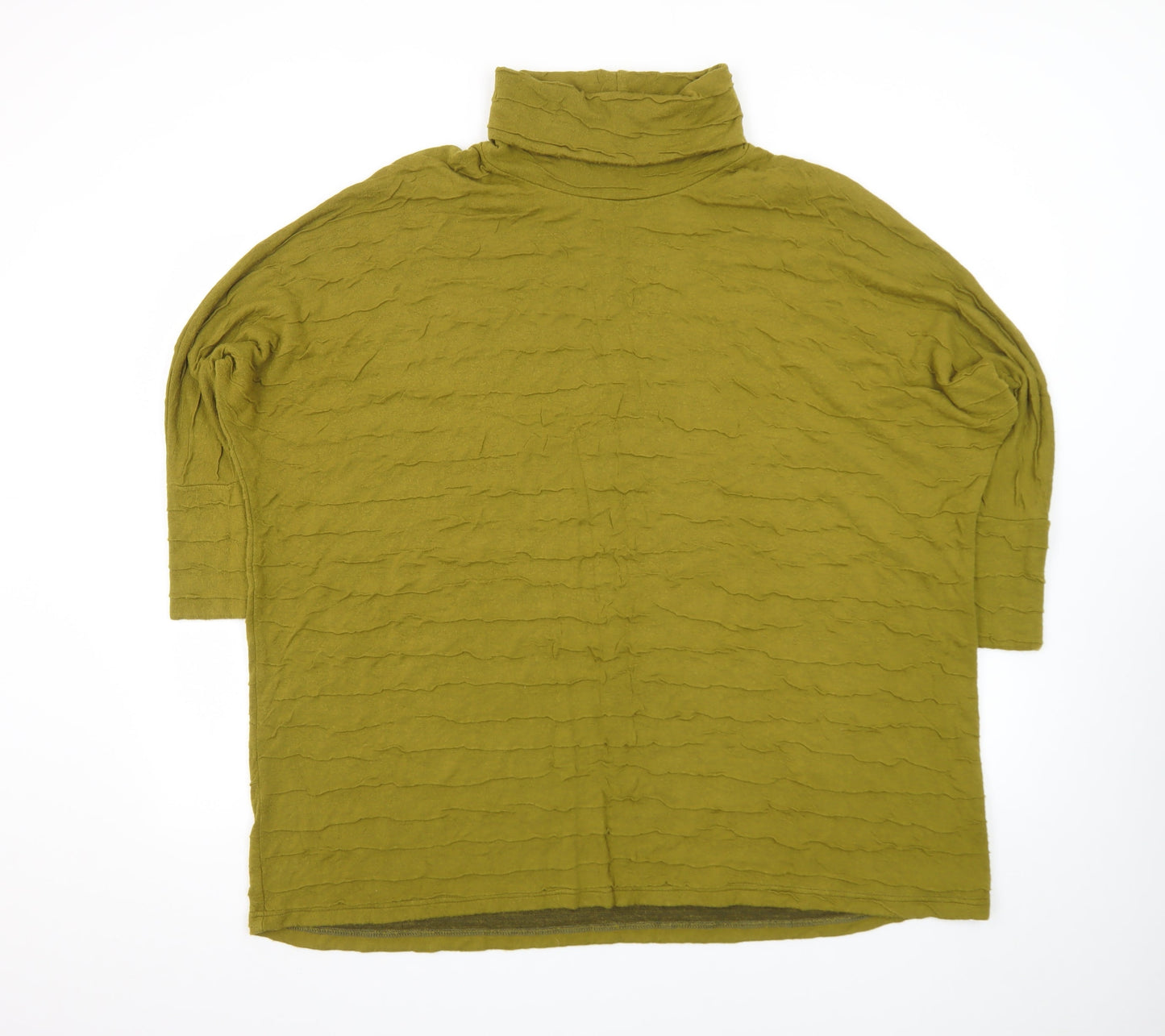 Trine Kryger Simonsen Women Green Roll Neck Tunic Jumper S