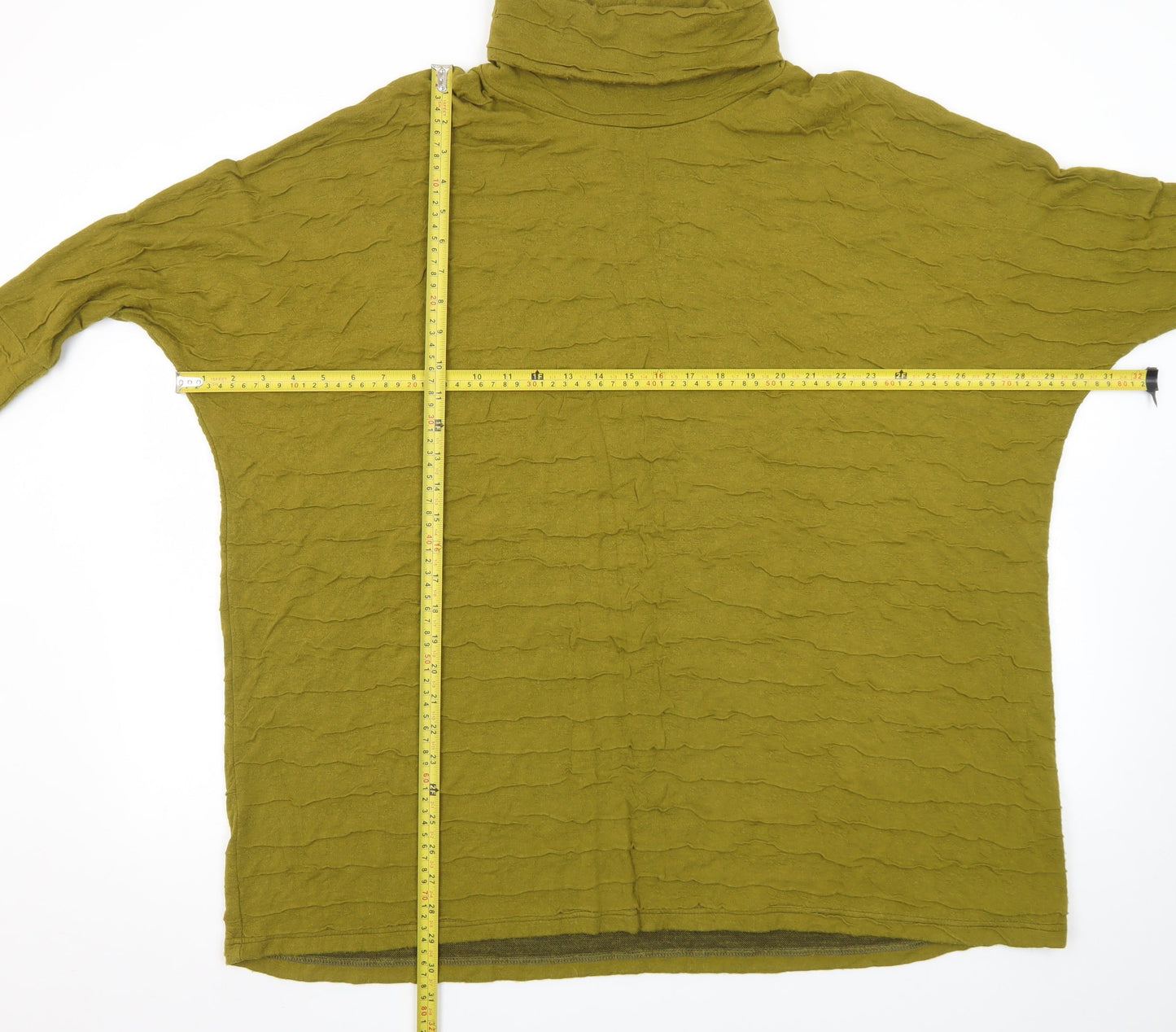 Trine Kryger Simonsen Women Green Roll Neck Tunic Jumper S