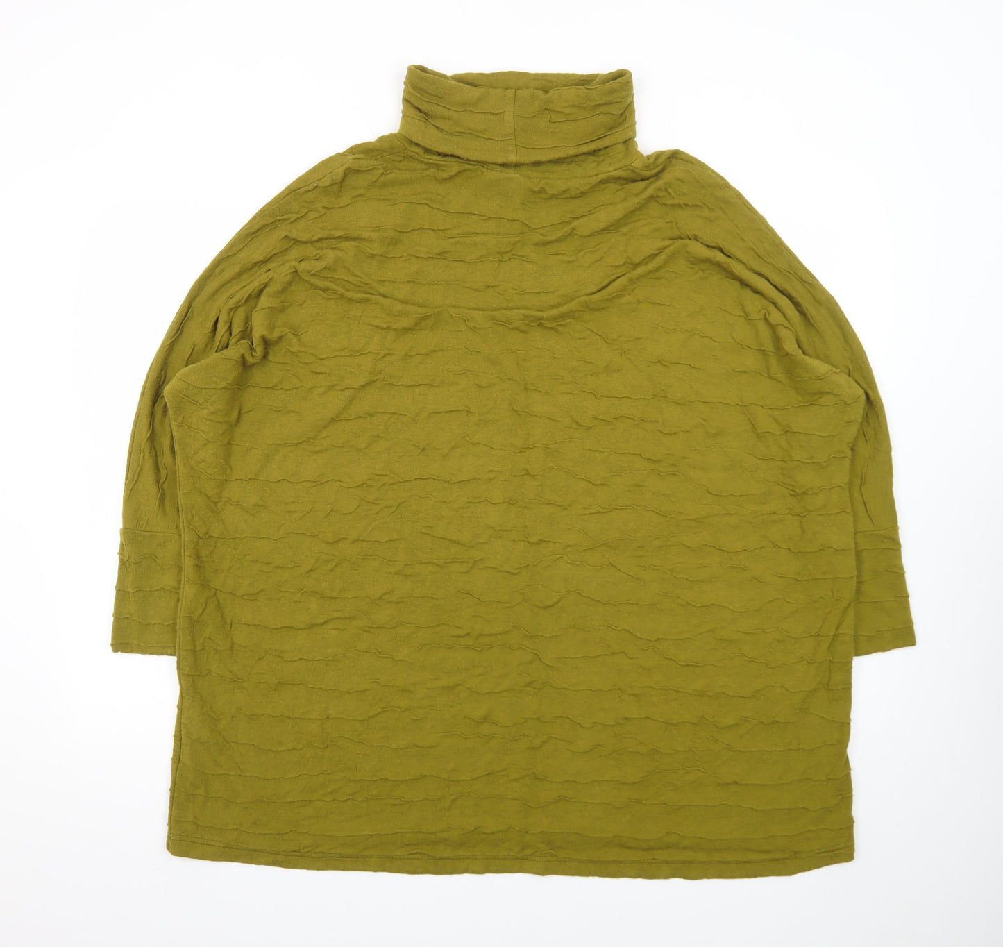 Trine Kryger Simonsen Women Green Roll Neck Tunic Jumper S