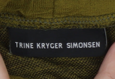 Trine Kryger Simonsen Women Green Roll Neck Tunic Jumper S